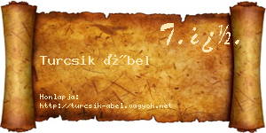 Turcsik Ábel névjegykártya