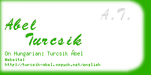 abel turcsik business card
