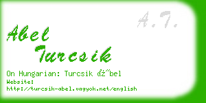 abel turcsik business card